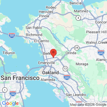 Map to berkeley family dental office in Berkeley, CA