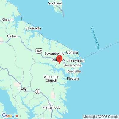 Map to  office in Burgess, VA