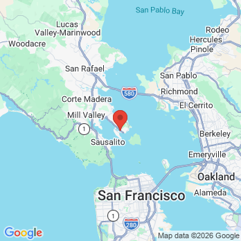 Map to Nielsen Orthodontics office in Tiburon, CA