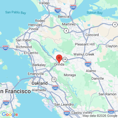 Map to  office in Orinda, CA