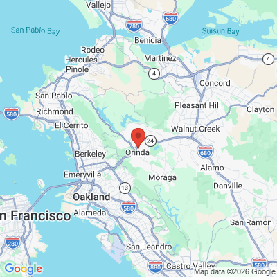 Map to  office in Orinda, CA