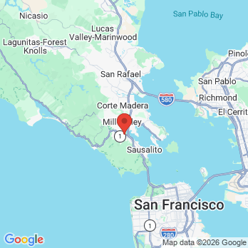 Map to Mill Valley Dentistry office in Mill Valley, CA