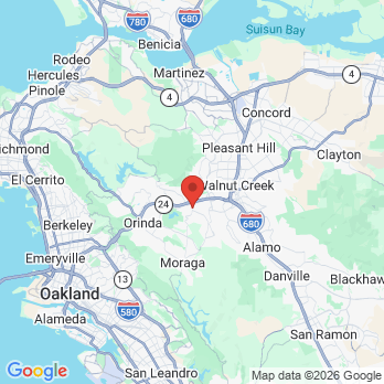 Map to Cobain Orthodontics office in Lafayette, CA