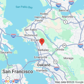 Map to Berkeley Hills Dentistry office in Berkeley, CA