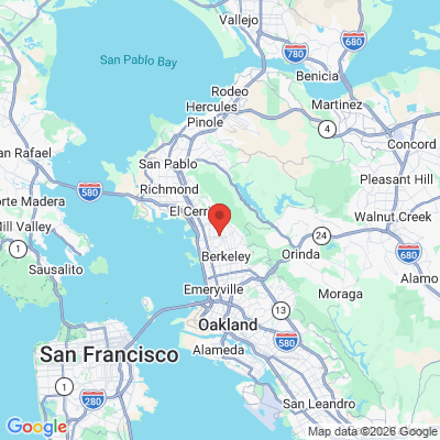 Map to Berkeley Hills Dentistry office in Berkeley, CA