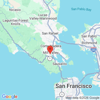 Map to Mill Valley Dentistry office in Mill Valley, CA
