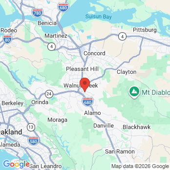 Map to Unlimited Smiles  office in Walnut Creek, CA