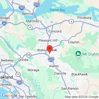 Map to Tim Patel office in Walnut Creek, CA