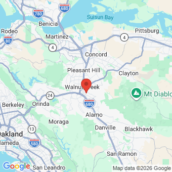 Map to 1804 San Miguel Dr office in Walnut Creek, CA