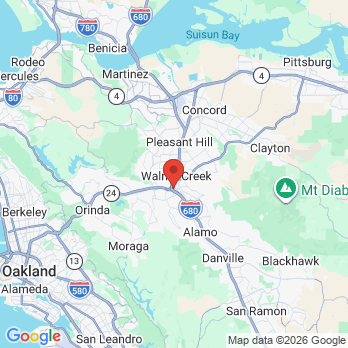 Map to Walnut Creek Dental  office in Walnut Creek, CA