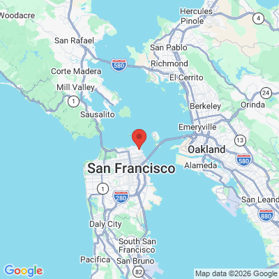 Map to SF Cosmetic Dental Group office in Sf, CA