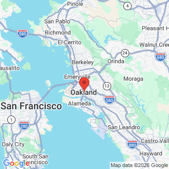 Map to Franklin Dental Care office in Oakland, CA