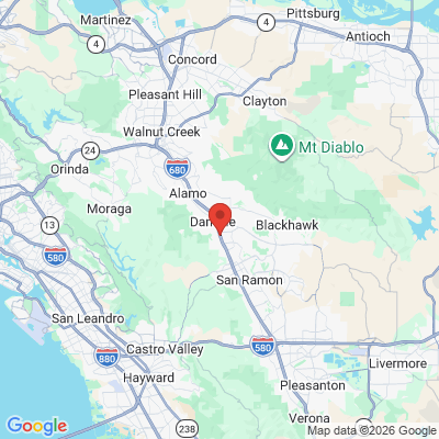 Map to GALVAN DENTAL CARE office in Danville, CA