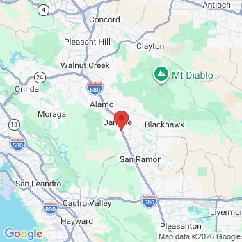 Map to Michael Kriston DDS office in Danville, CA