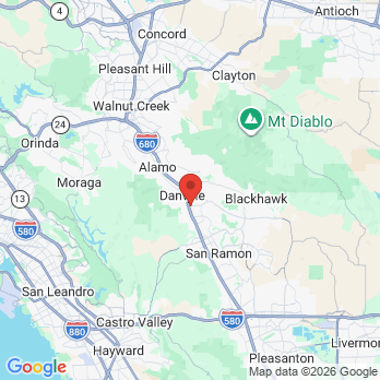 Map to Rebottaro Family Dentistry office in Danville, CA