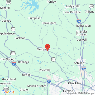 Map to  office in Montpelier, VA
