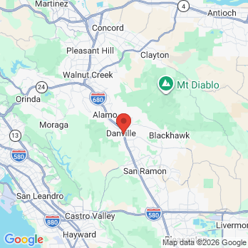 Map to 1990 office in Danville, CA