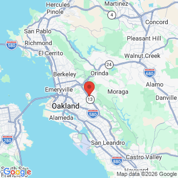 Map to Montclair Dental Group office in Oakland, CA