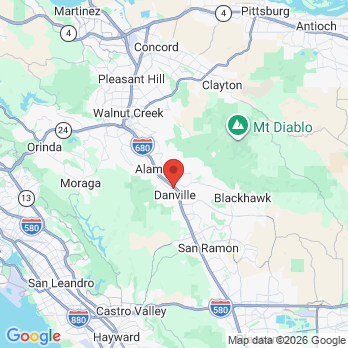 Map to R Michael Alvarez DDS Inc office in Danville, CA