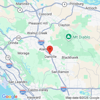 Map to Gregory K Louie DDS office in Danville, CA