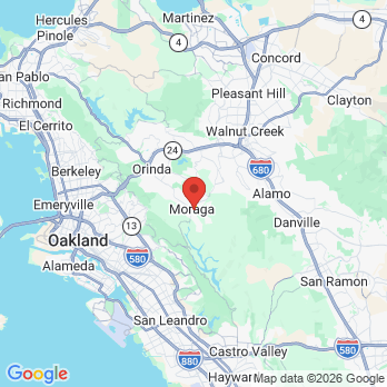 Map to Dr. Robert Walcott DDS office in Moraga, CA