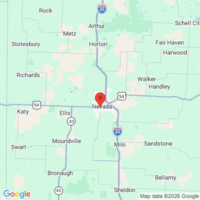 Map to  office in Nevada, MO