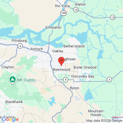 Map to Marsh Creek Dental office in Brentwood, CA