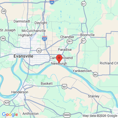 Map to  office in Newburgh, IN