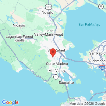 Map to Magnolia Family Dentistry office in Larkspur, CA
