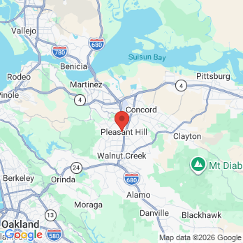 Map to Diablo Valley Dental office in Pleasant Hill, CA