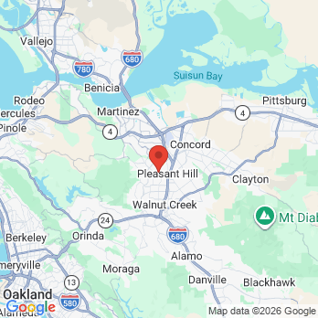 Map to Dr. Jennifer L. Martin, DDS office in Pleasant Hill, CA