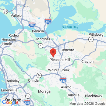 Map to Smile Design office in Pleasant Hill, CA