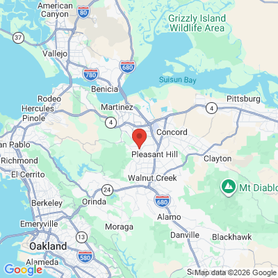 Map to Smile Design office in Pleasant Hill, CA
