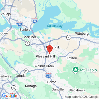 Map to Casa Dental Group office in Concord, CA