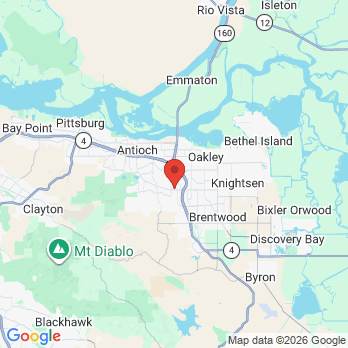 Map to Vivo dental office in Antioch, CA