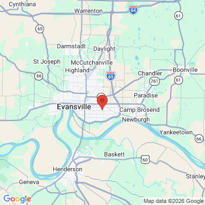 Map to  office in Evansville, IN