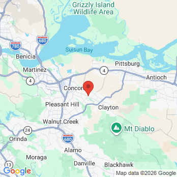 Map to Dr. Steve Galvan office in Concord, CA