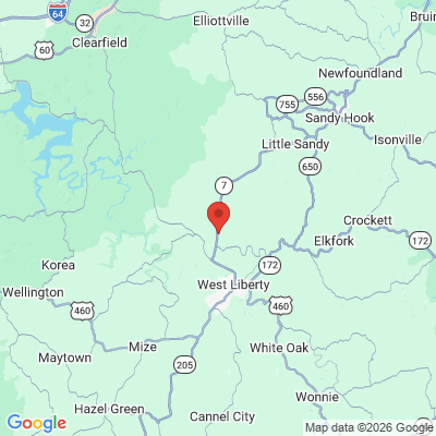Map to  office in West Liberty, KY