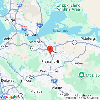 Map to California Smile office in Pleasant Hill, CA