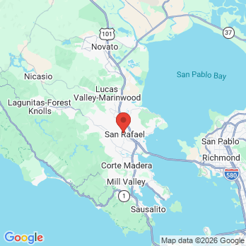 Map to Pacific Dental Group office in San Rafael, CA