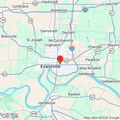 Map to  office in Evansville, IN