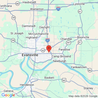 Map to  office in Evansville, IN