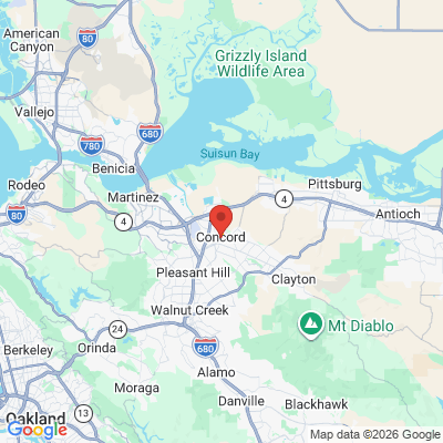 Map to Atlas Dental Studio and Orthodontics office in Concord, CA
