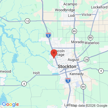 Map to Gary H. Sakai, D.D.S. office in Stockton, CA