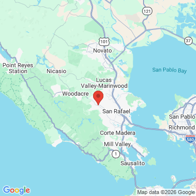 Map to Dentistry of Fairfax - Dr. Makenna Vierck DMD office in Fairfax, CA