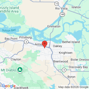 Map to Sheffield & Le Orthodontics office in Antioch, CA