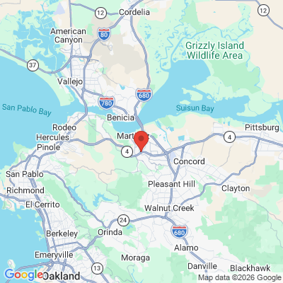 Map to Meridian Dental: Michael Chen DDS office in Martinez, CA