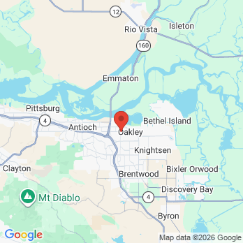 Map to Oakley Dental office in Oakley, CA