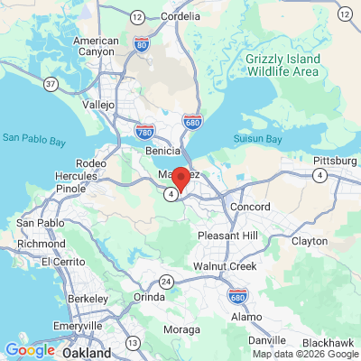 Map to Martinez Dental Care  office in Martinez, CA