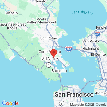 Map to Holly Downes DDS office in Mill Valley, CA